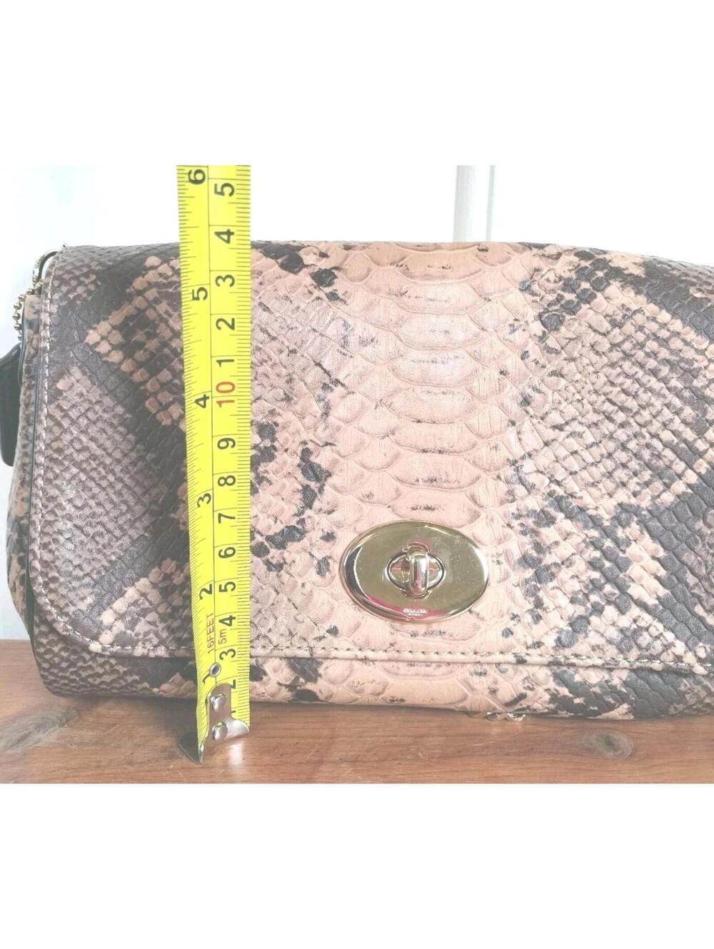 COACH Mini Ruby Snake Print Crossbody Excellent Cond. Exotic Natural Leather - Picture 8 of 16